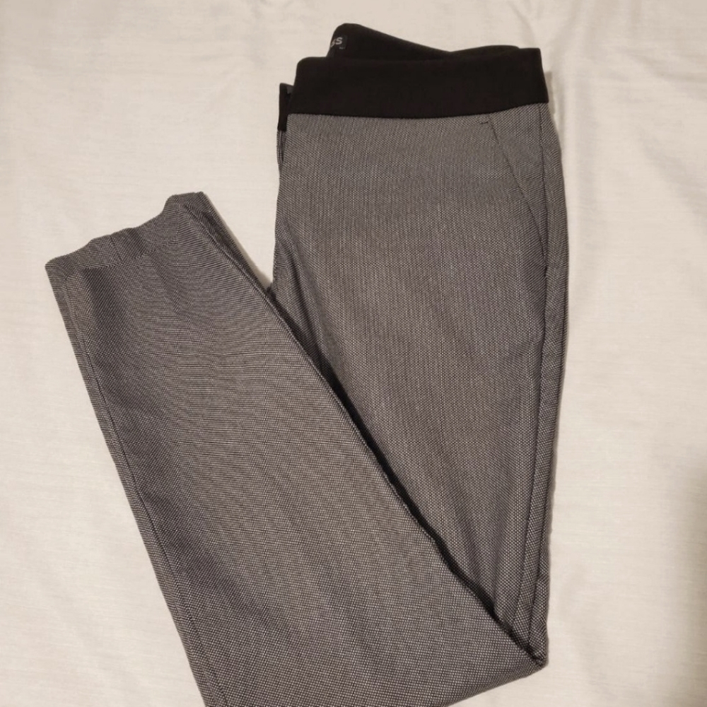 Express Columnist Black White Dot Pattern Pants S… - image 1